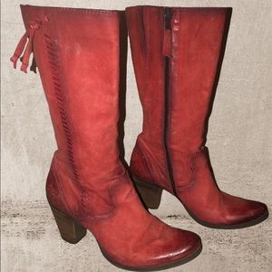 Womens size 9 MJUS Red Leather Boots